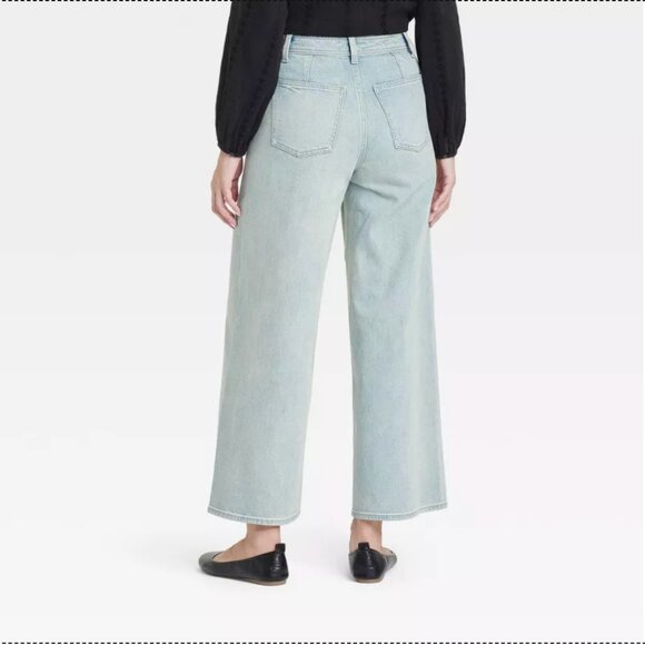 Women's High-Rise Sailor Wide Leg Ankle Jeans - Universal Thread™ - Picture 3 of 10